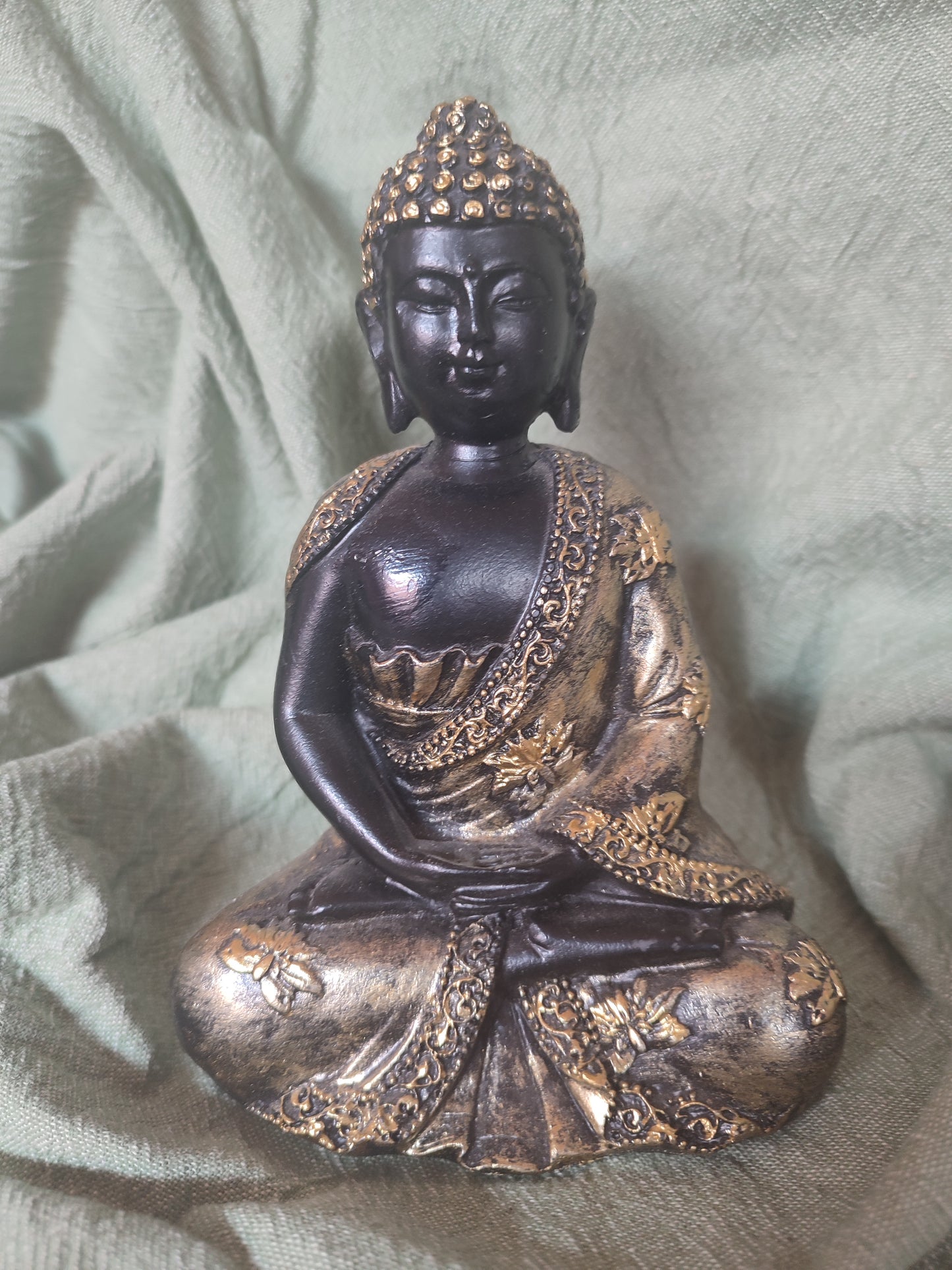 BOUDDHA Méditation Noir - Or