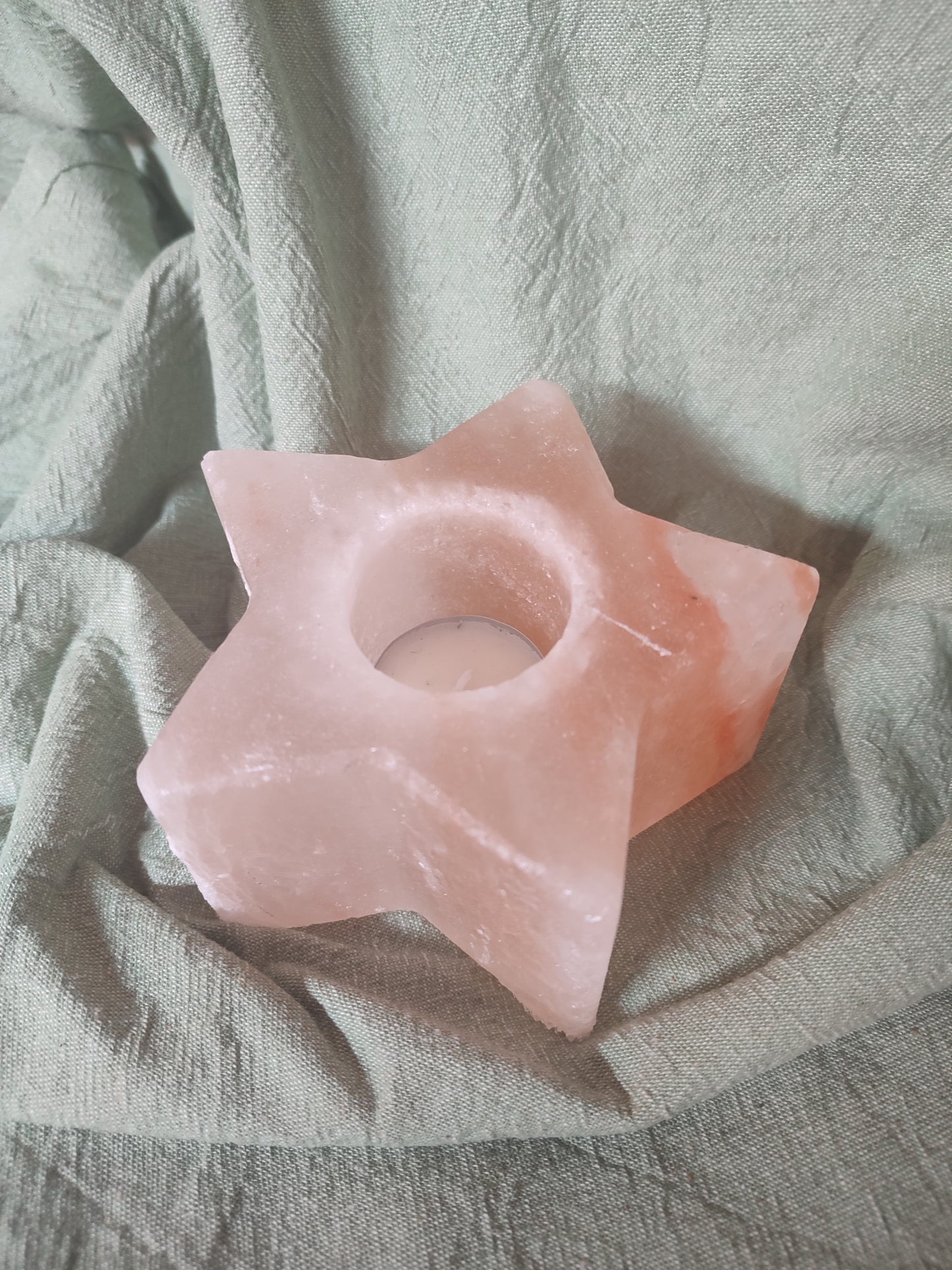 Bougeoir en sel d'Himalaya ETOILE