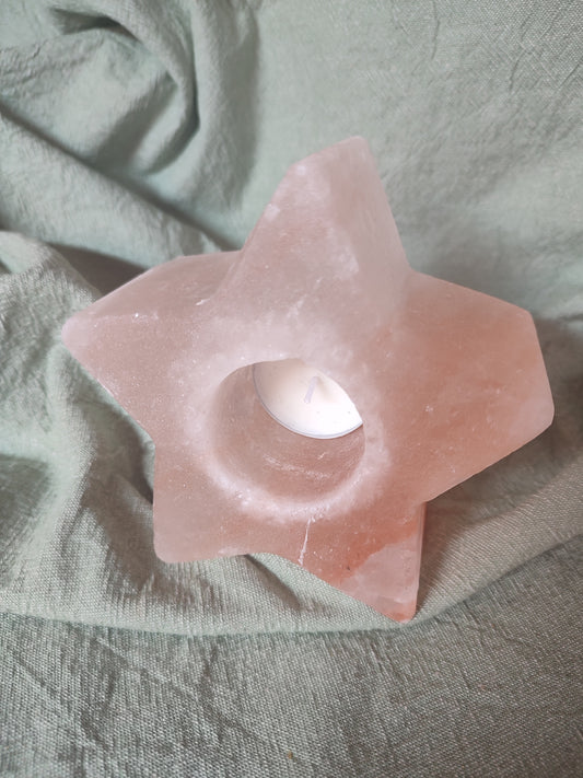 Bougeoir en sel d'Himalaya ETOILE