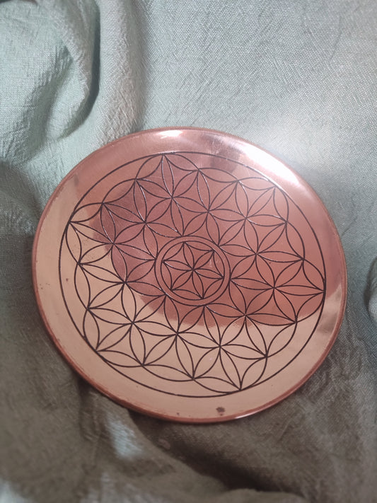 Assiettes de cuivre FLEUR DE VIE