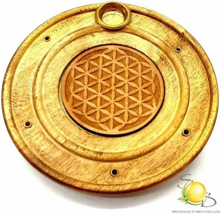 Porte encens rond FLEUR DE VIE